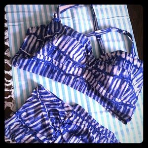 Torrid blue tie dye bikini
